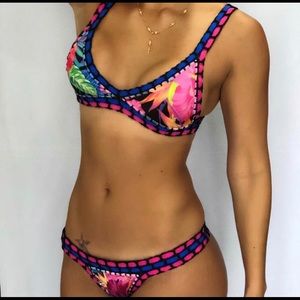 Pink swimsuit exotic balconet